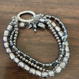 Silpada beaded bracelet AS IS... missing one strand but still pretty!